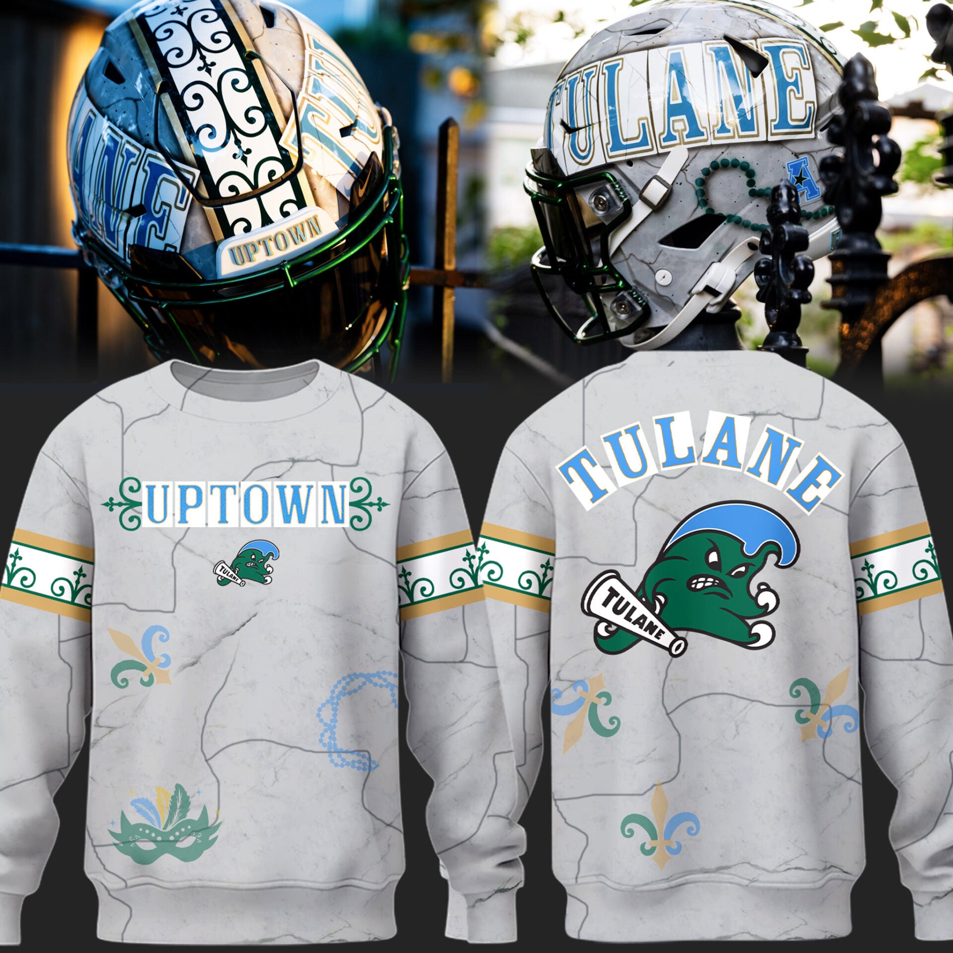 Limited Edition Tulane Football City Edition #UptownFootball Sweatshirt-PU25102219