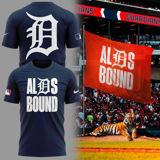 Limited Edition Tigers Baseball ALDS Bound Navy TShirt