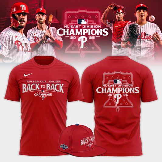 Philadelphia Phillies BACK-TO-BACK NL EAST CHAMPIONS T-Shirt