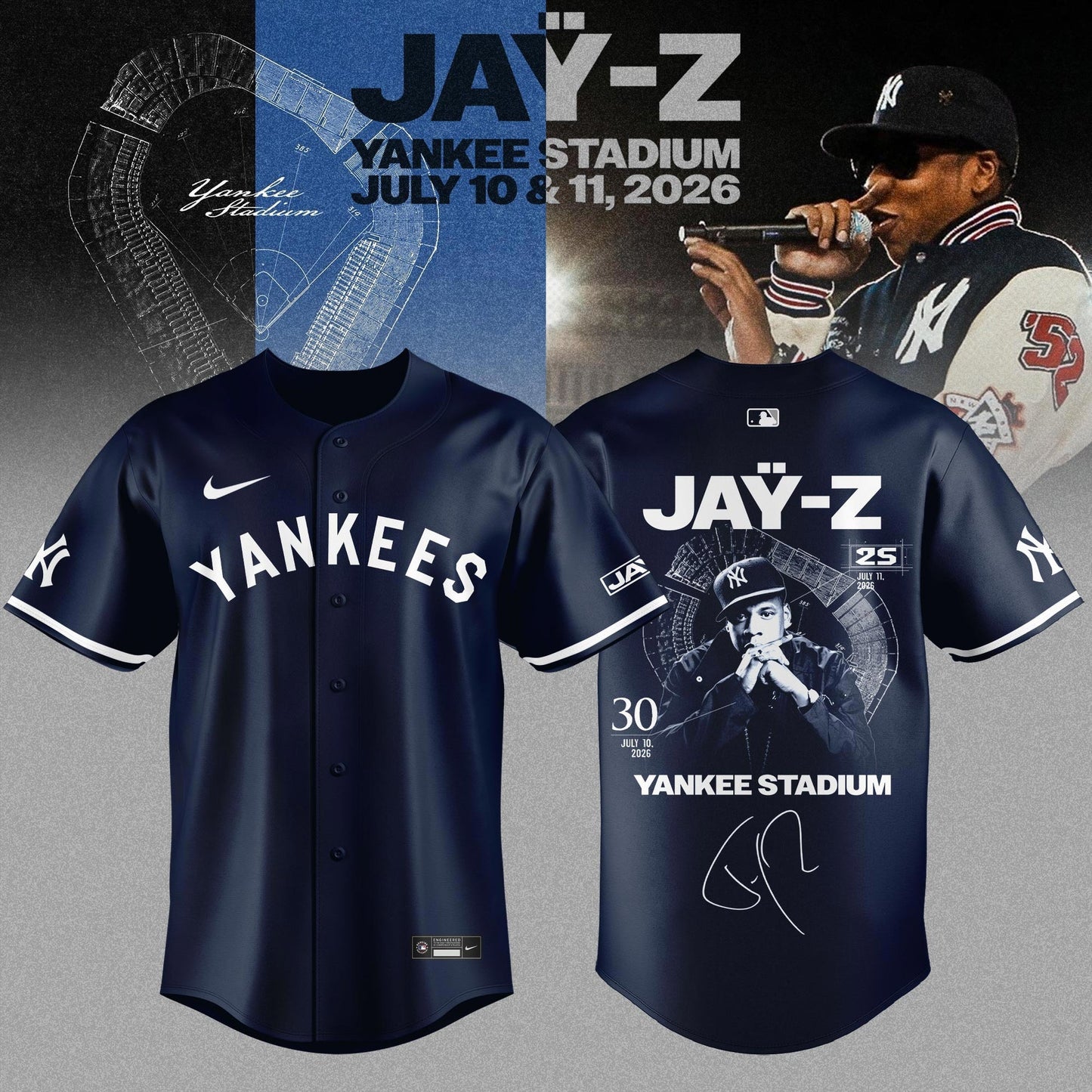 New York Yankees x Jay-Z Hometown Show 2026 Limited Edition Jersey