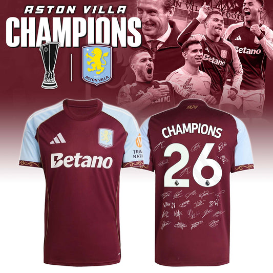 AVFC Champion Europa League 2026 Jersey Limited Edition + Selling Out Fast