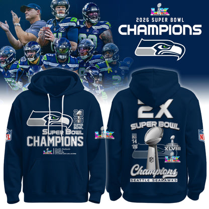 Seattle Seahawks Super Bowl LX Champions Limited Edition Hoodie