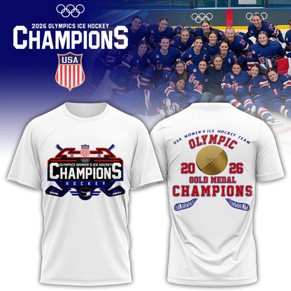 USA Special Men Hockey Milano-Cortina Olympics Champions 2026 Limited Edition T.shirt