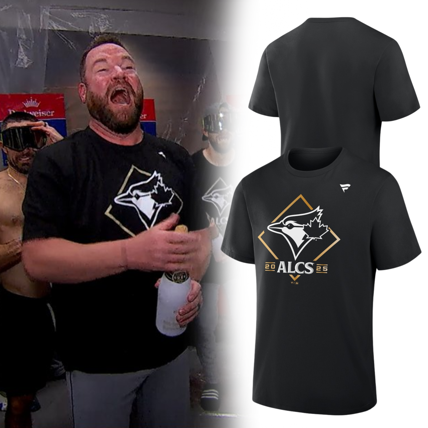 Toronto Blue Jays Black 2025 ALCS Bound Locker Room T-Shirt