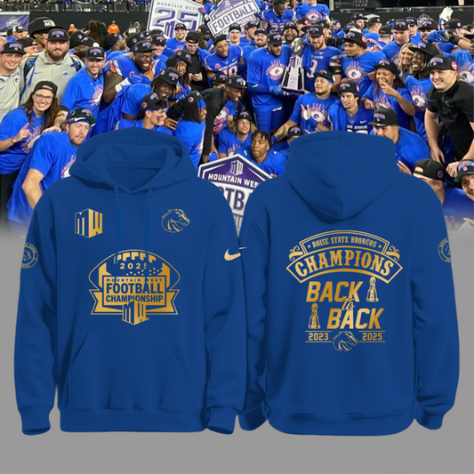 2025 Champion Mountain West Football Championship - Boise State Broncos Hoodie