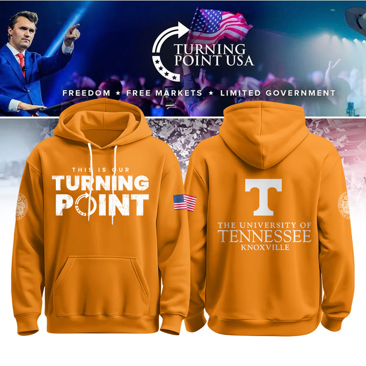 Limited Edition University of Tennessee, Knoxville x Turning Point USA Hoodie