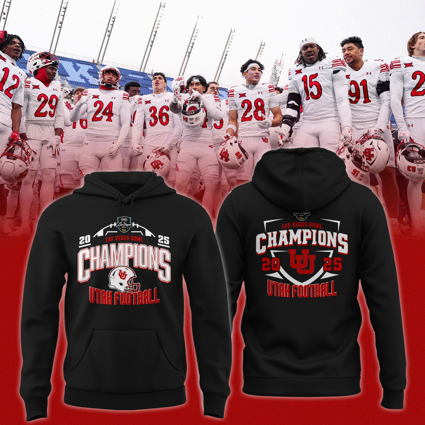 Utah Utes - LAS VEGAS BOWL Champion Hoodie