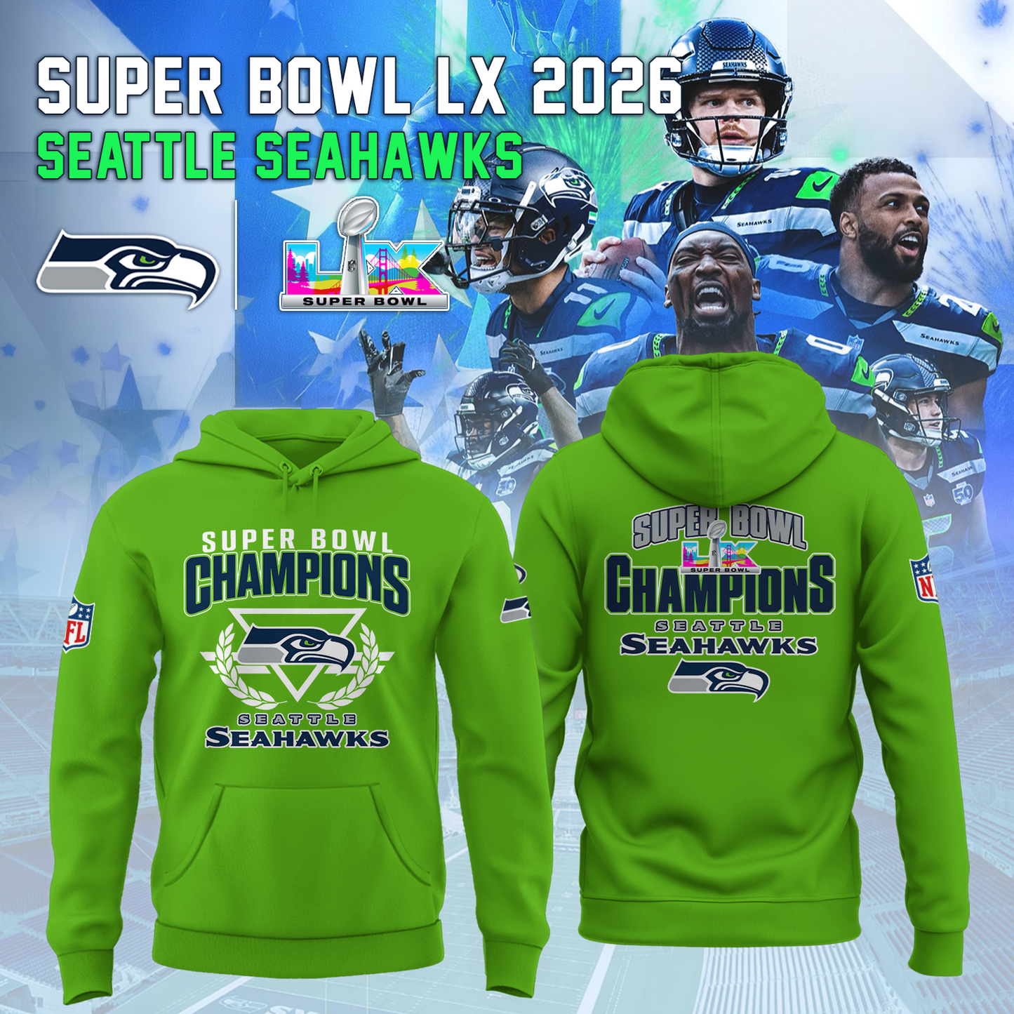 Seattle Seahawks - Champions Super Bowl LX