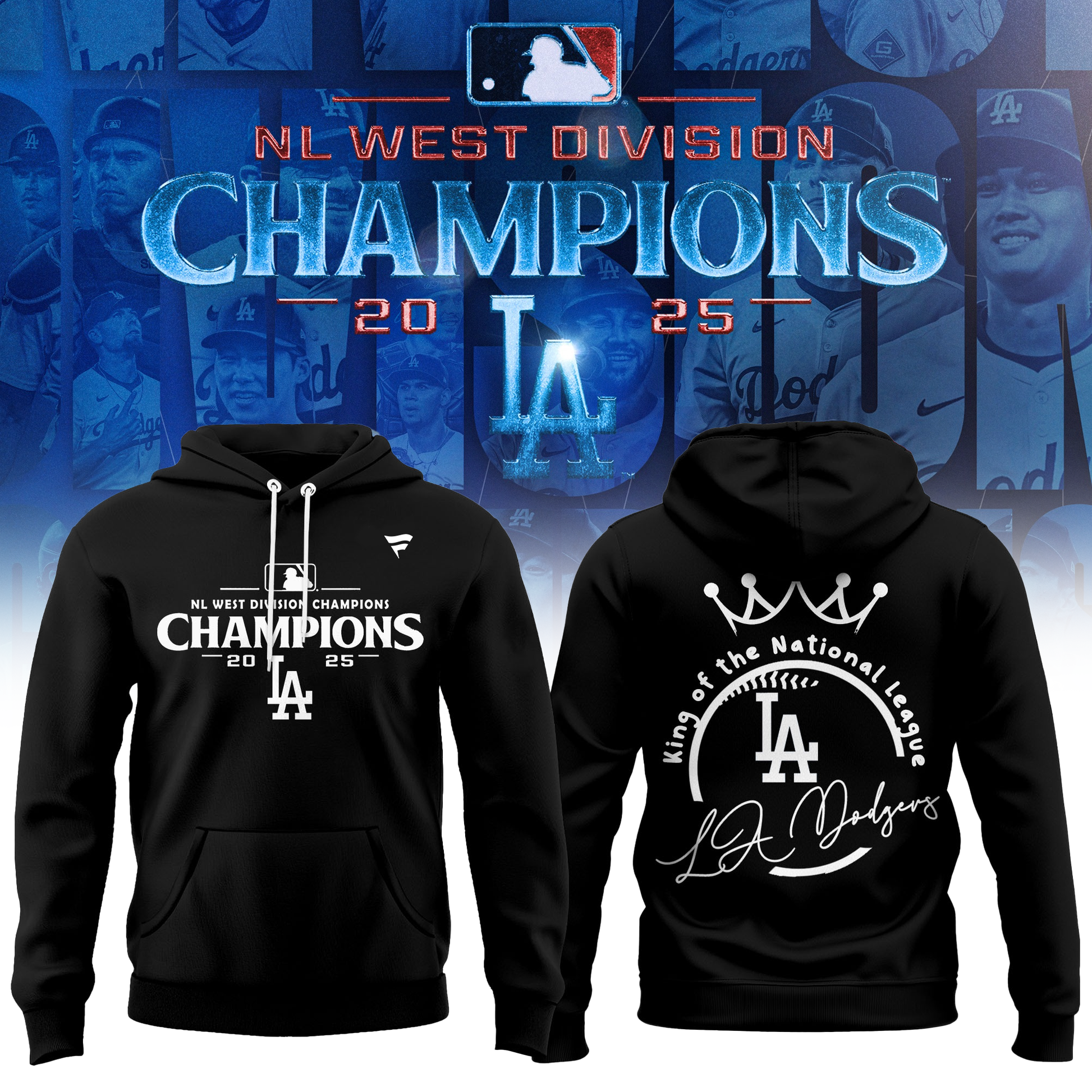 Los Angeles Dodgers 2025 NL West Division Champions Hoodie