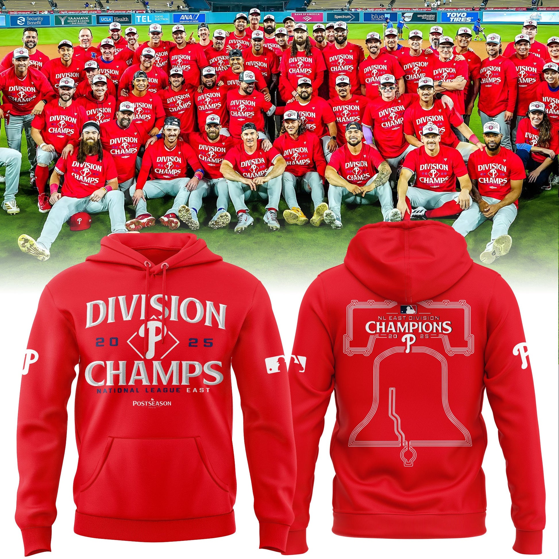 Philadelphia Phillies BACK-TO-BACK NL EAST CHAMPIONS Hoodie
