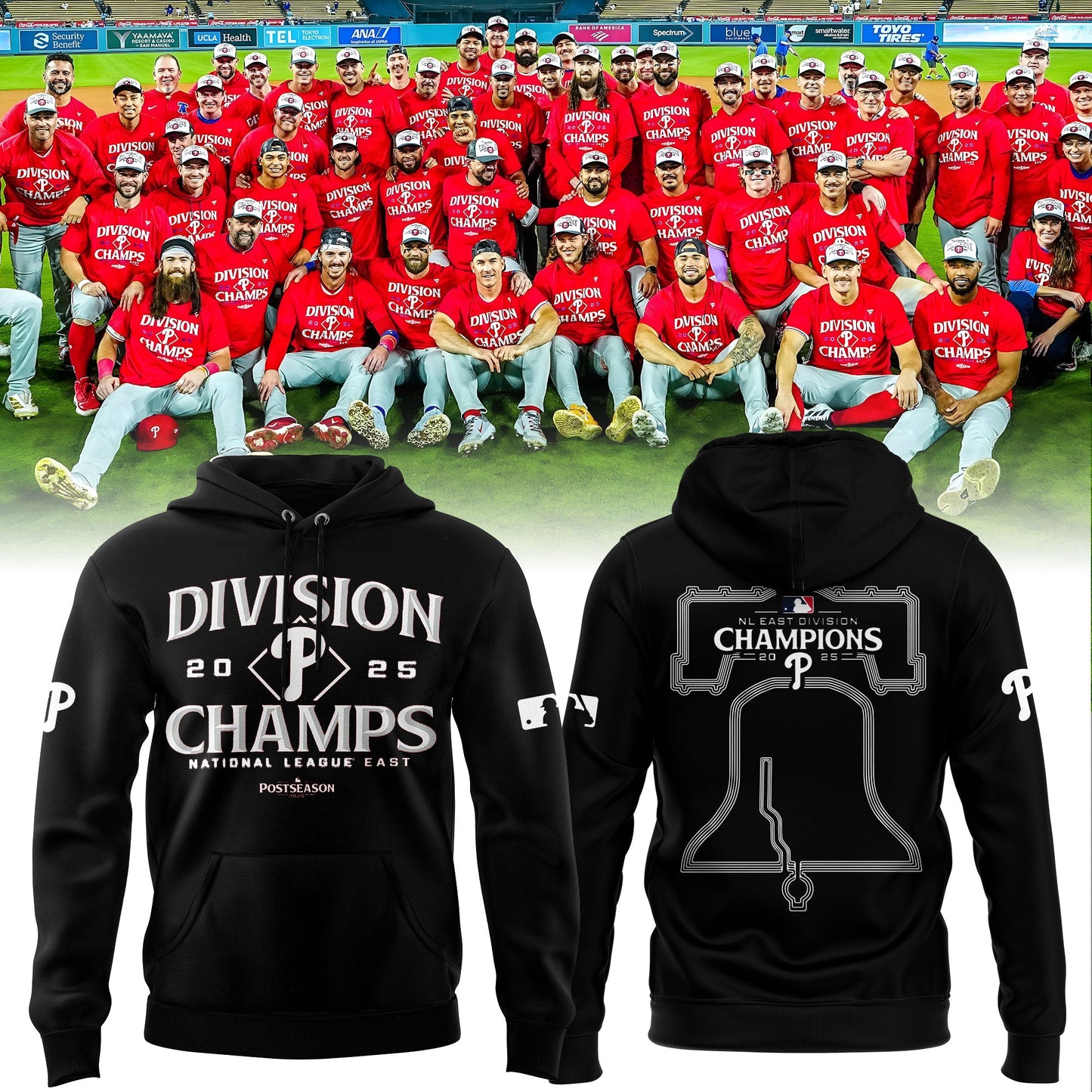 Philadelphia Phillies BACK-TO-BACK NL EAST CHAMPIONS Hoodie
