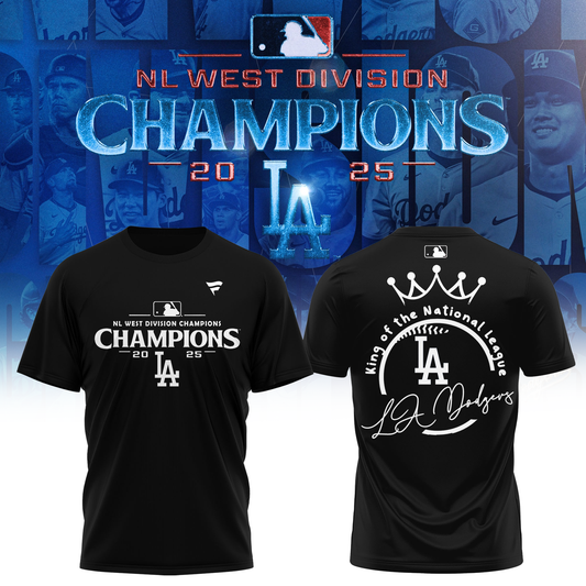 Los Angeles Dodgers 2025 NL West Division Champions T-Shirt