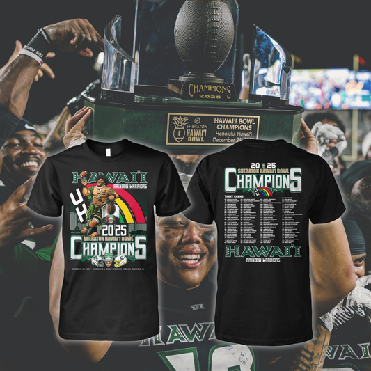Hawaii Rainbow Warriors - SHERATON HAWAI'I BOWL Champion Shirt