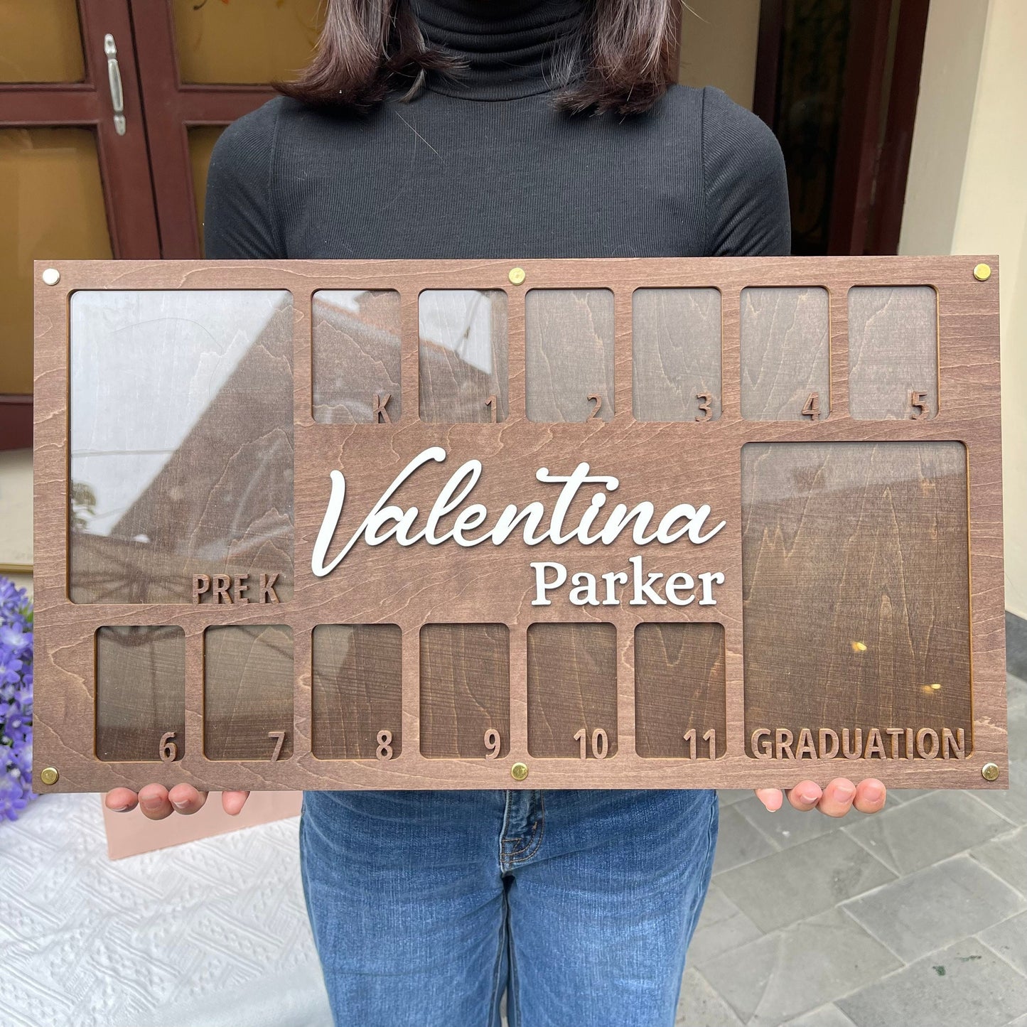 School Picture Frame PreK-12, School Years Photo Frame, Personalized Grade School Photo Frame, Senior Picture Gift