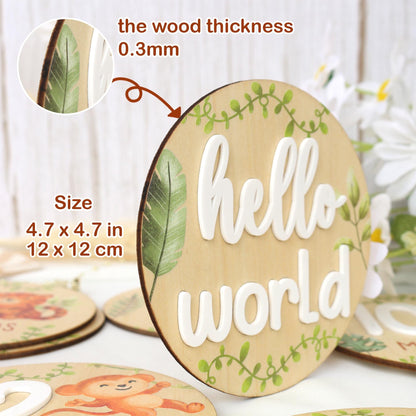 Baby Milestone Cards Safari Animals Monthly Milestone Baby Name Sign Baby Announcement Sign Baby Photo Signs Baby Gift Baby Shower Gift