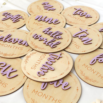 Baby Milestone Cards Personalized Monthly Milestone Baby Name Sign Baby Announcement Sign Baby Month Photo Signs Baby Gift Baby Shower Gift