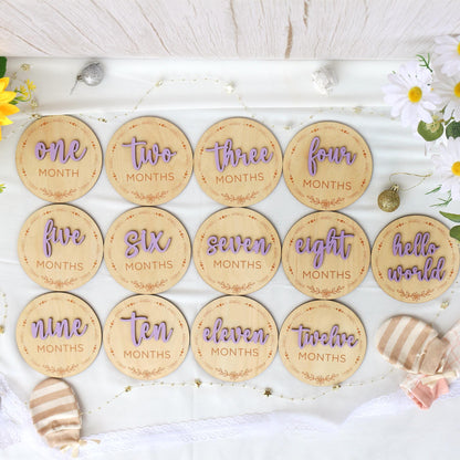 Baby Milestone Cards Personalized Monthly Milestone Baby Name Sign Baby Announcement Sign Baby Month Photo Signs Baby Gift Baby Shower Gift