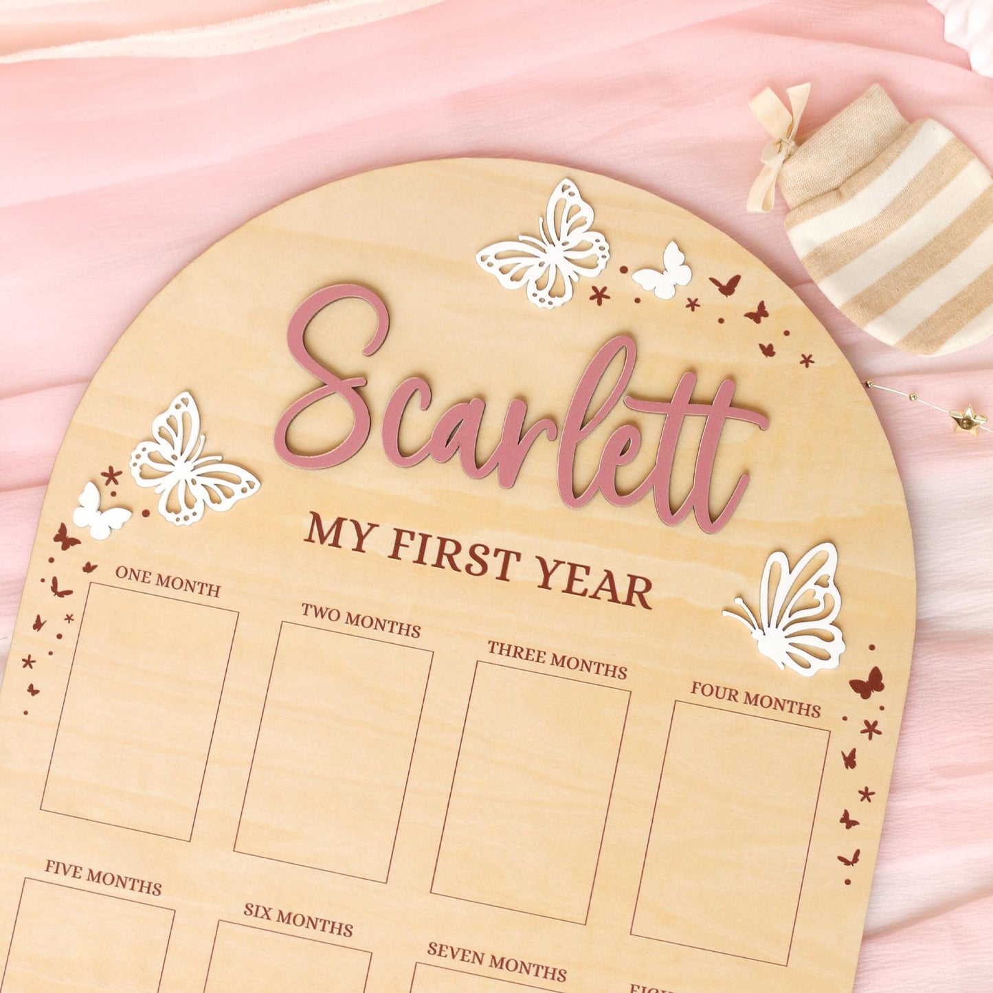 First Year Photo Board, 1st Birthday Photo Collage, One Year of Photo Board, Baby's First Year Sign, First Birthday Gift, Baby Shower Gift