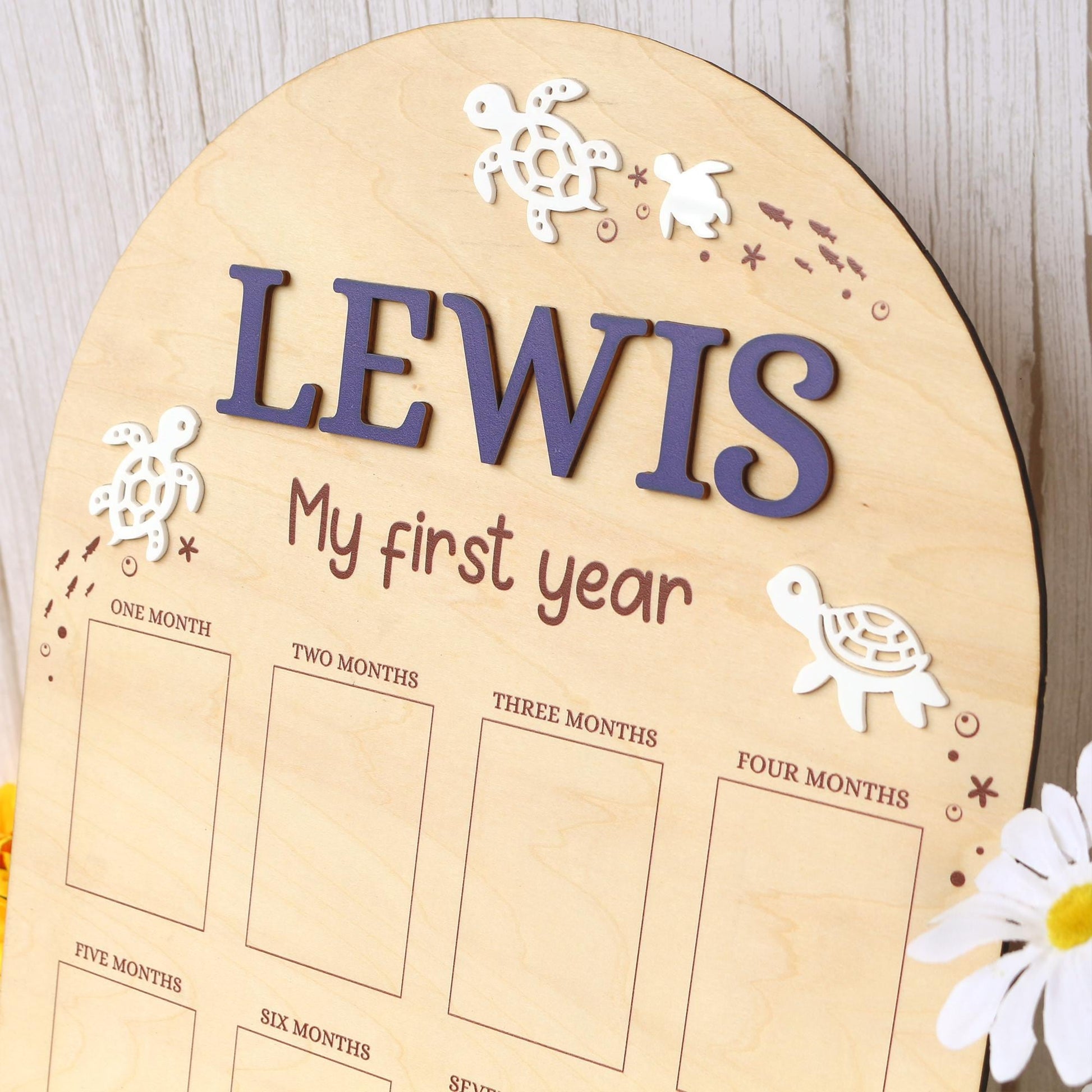 One Year of Photo Board, First Year Photo Board, 1st Birthday Photo Collage, Baby's First Year Sign, First Birthday Gift, Baby Shower Gift