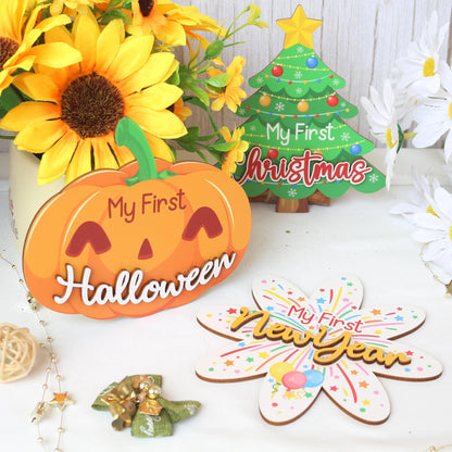 Baby Milestone Cards My First Holiday Milestones Baby Photo Props Baby Gift Baby Shower Gift Baby First Thanksgiving Day First Christmas Day