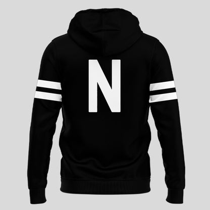 Special New Alternate Dark Mode Helmet Logo Hoodie In Black