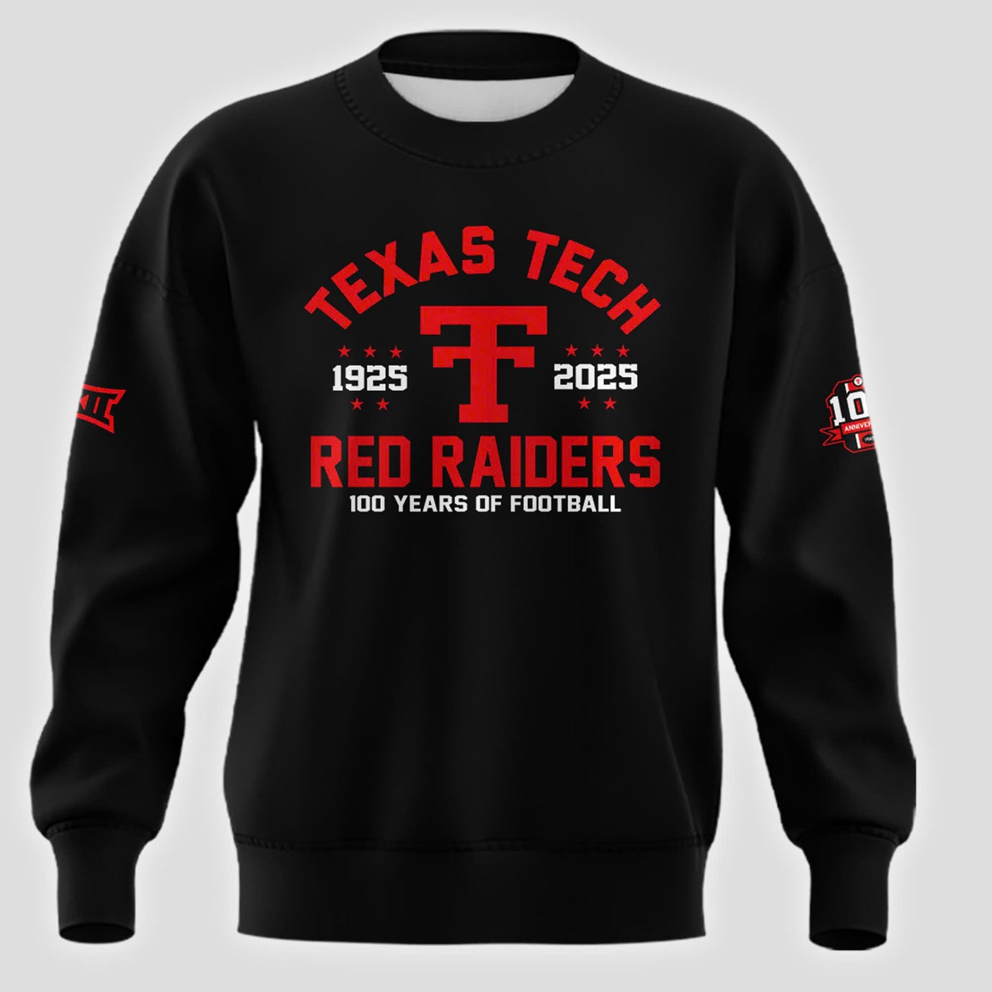 Black Texas Tech Red Raiders 100th Anniversary Fleece Sweat