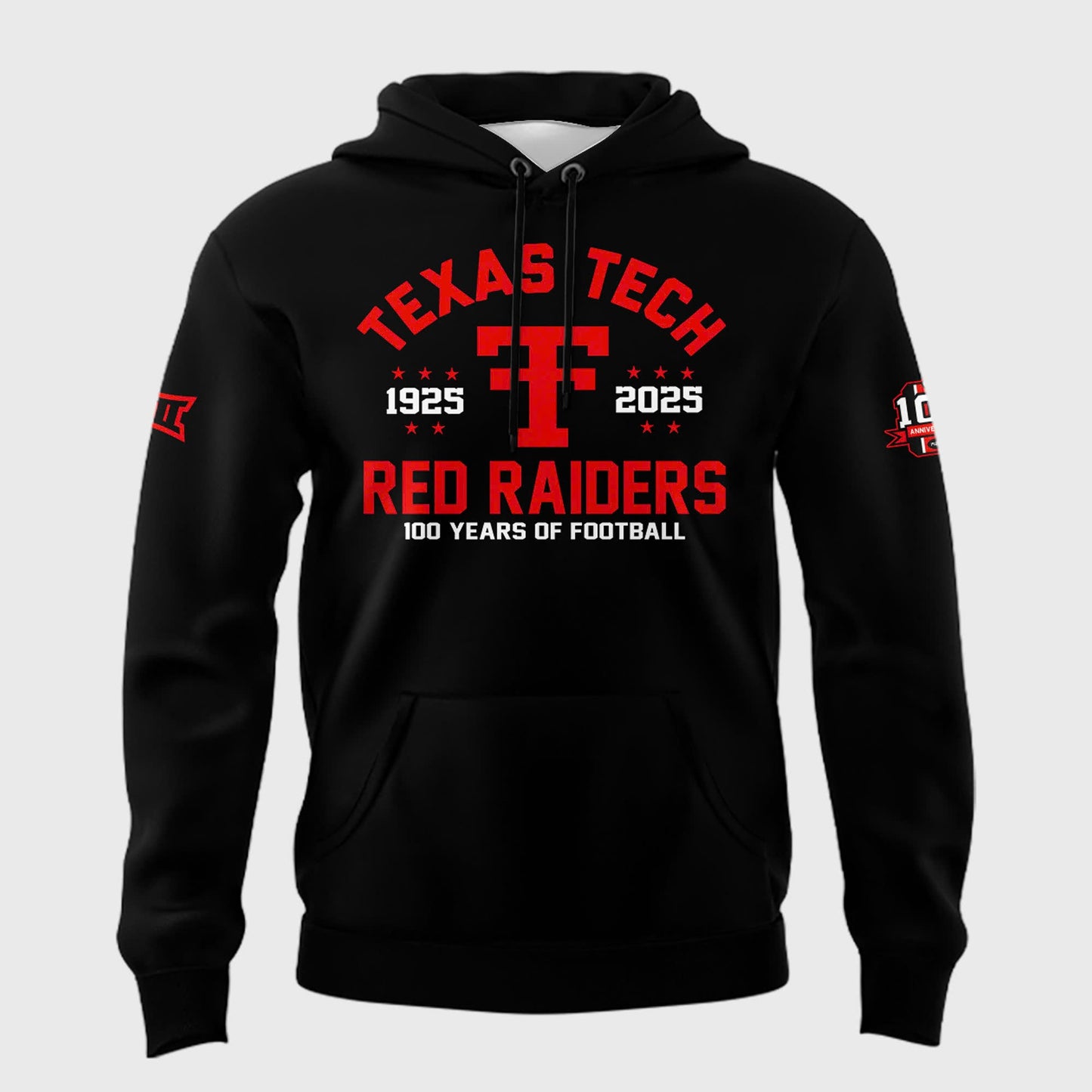 Black Texas Tech Red Raiders 100th Anniversary Fleece Hoodie