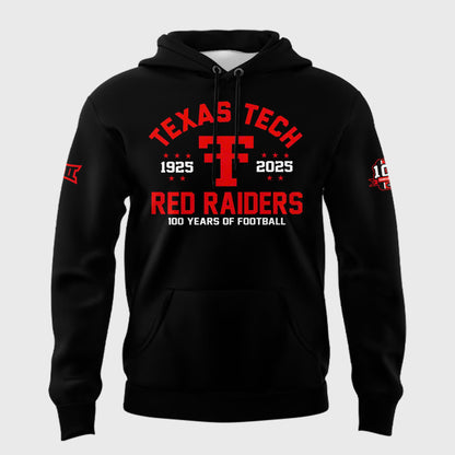 Black Texas Tech Red Raiders 100th Anniversary Fleece Hoodie