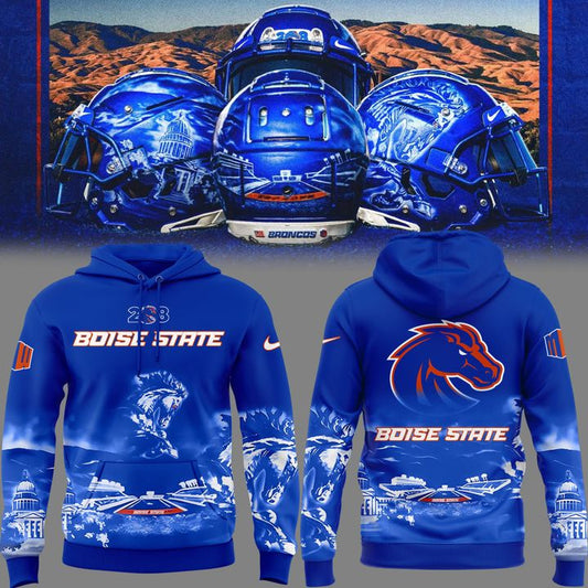 H04 - "The Blue and the State of Idaho" - Boise State Broncos Football - Special Edition 2025 Hoodie