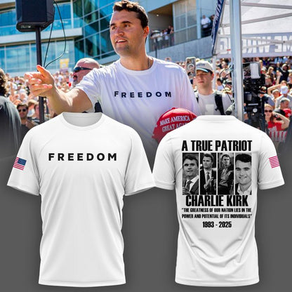 Charlie Kirk "FREEDOM" RIP – 1993-2025 Classic T-Shirt