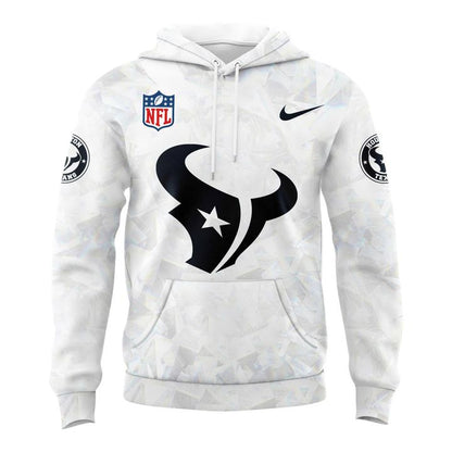 Houston Texans 2025-2026 Icy white Hoodie (Pattern)