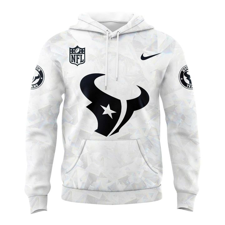 Houston Texans 2025-2026 Icy white Hoodie V2 (Pattern)