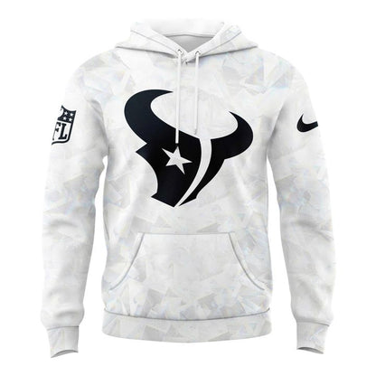 Houston Texans 2025-2026 Icy white Hoodie V4 (Pattern)