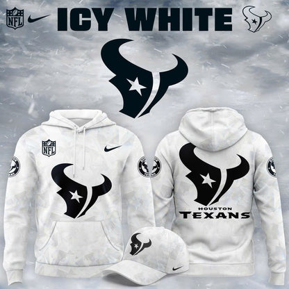Houston Texans 2025-2026 Icy white Hoodie V2 (Pattern)