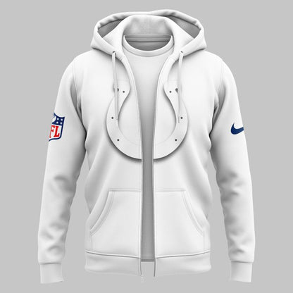 Indianapolis Colts "White Out" Zip Hoodie V1