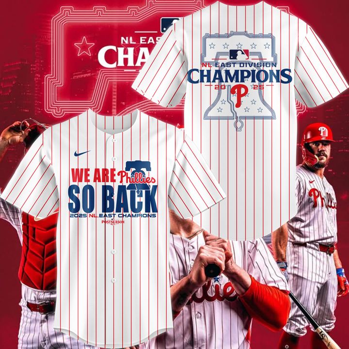 Limited Edition Philadelphia Phillies 2025 NL East Division Champions jersey