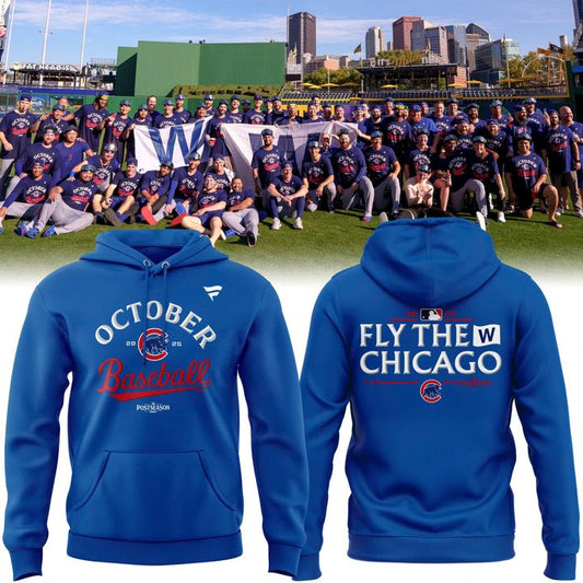 Special October Baseball Post Season 2025 Chicago Cubs Hoodie
