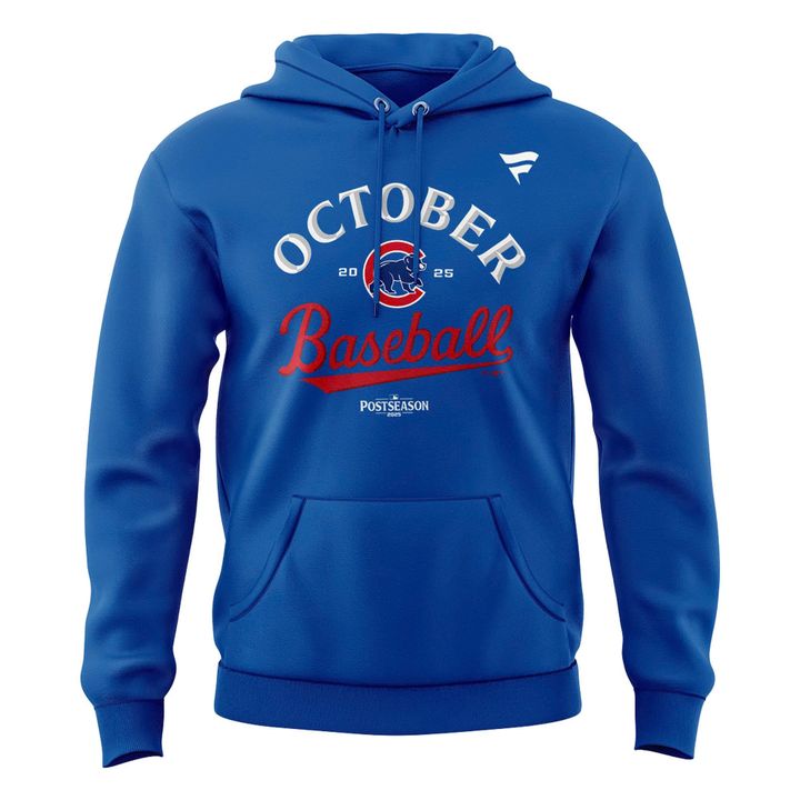Special October Baseball Post Season 2025 Chicago Cubs Hoodie