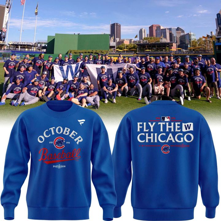 Special October Baseball Post Season 2025 Chicago Cubs Sweatshirt