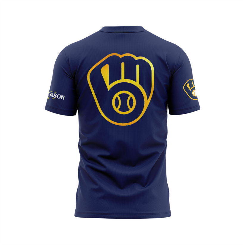 Milwaukee Brewers Navy 2025 NL Central Division Champions Locker Room T-Shirt