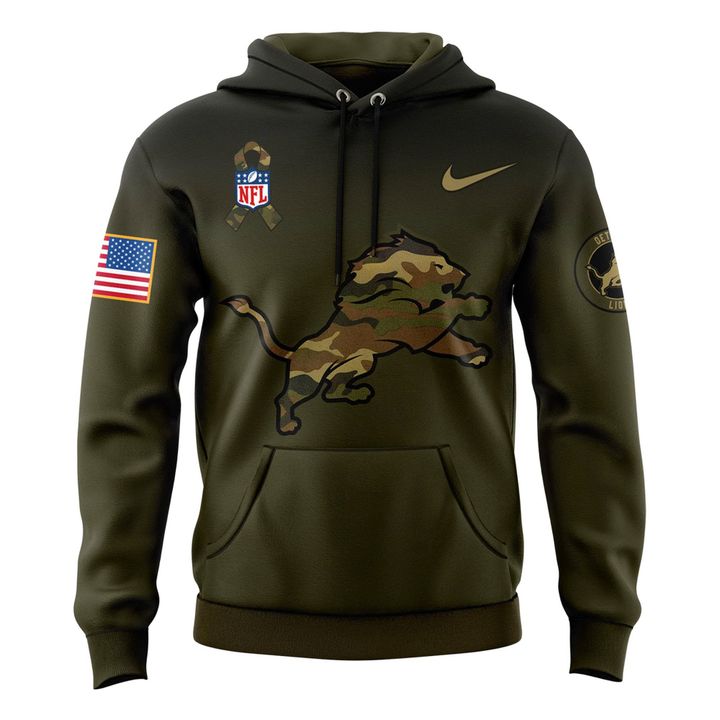 Detroit Lions 2025 Salute to Service Hoodie