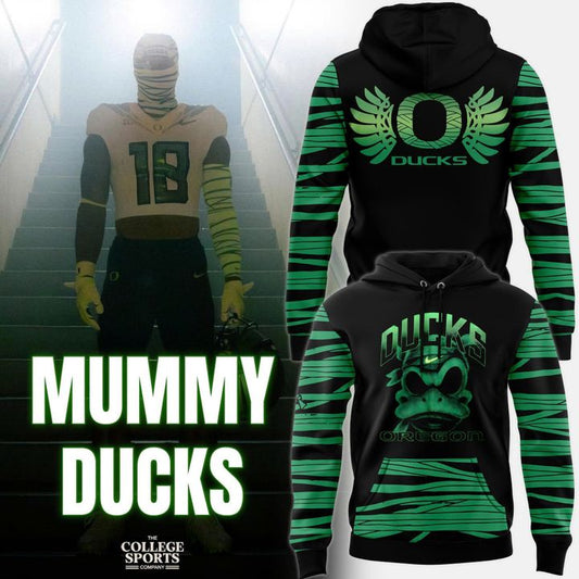 Limited Edition Oregon Football Green '' Mummy Duck'' Hoodie 2025