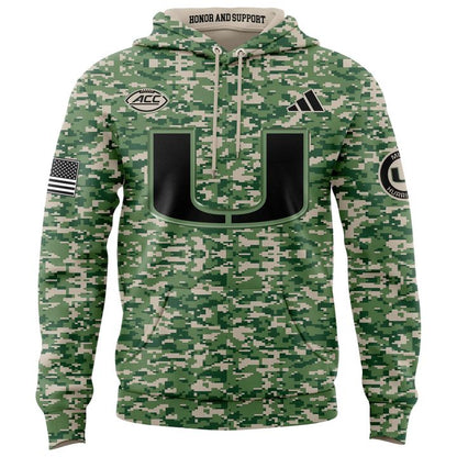 Miami Hurricanes Military Appreciation Game Limited Edition 2025 Hoodie