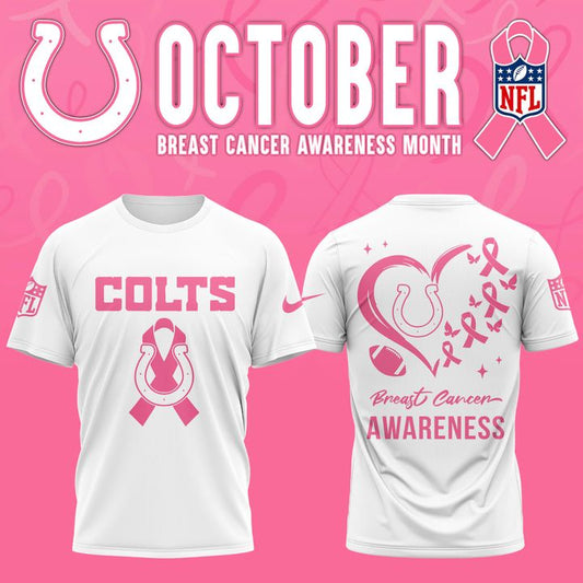 Indianapolis Colts '' OCTOBER BREAST CANCER AWARENESS MONTH '' T-Shirt 2025