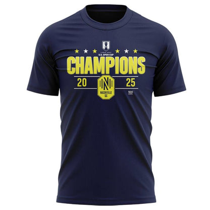 Nashville Soccer Champions Open Cup 2025 T-Shirt Navy (V2)