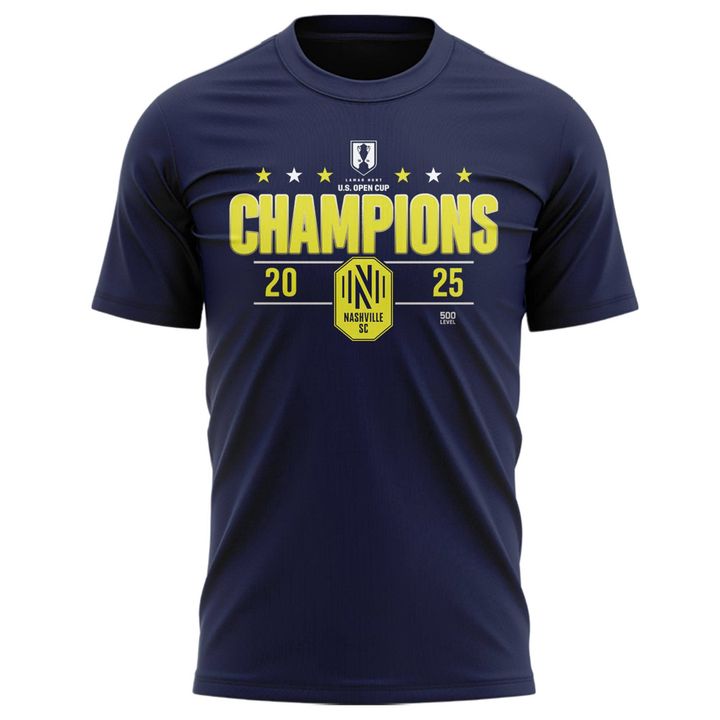 Nashville Soccer Champions Open Cup 2025 T-Shirt (Navy)