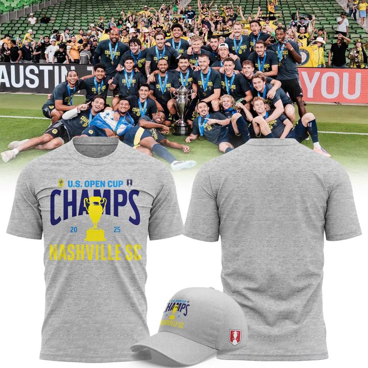 Nashville Soccer Champions Open Cup 2025 T-Shirt (Grey)