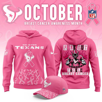 Houston Texans '' OCTOBER BREAST CANCER AWARENESS MONTH '' Hoodie 2025