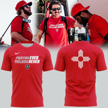 2025 "Fighting Ever Yielding Never" Red T-Shirt