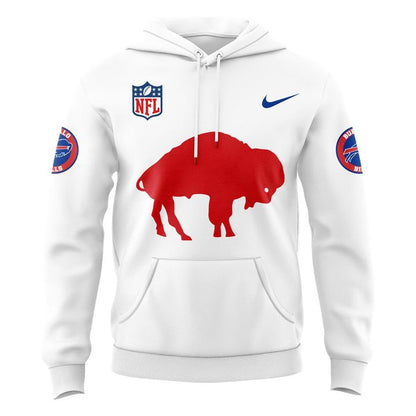 Buffalo Bills Nike 2025 Classic Logo Hoodie - White